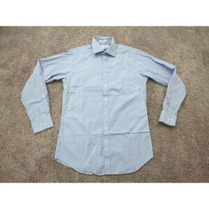 Paul Fredrick Button Up Shirt Mens 15 1/2 Long‎ Sleeve Slim Fit Office Casual